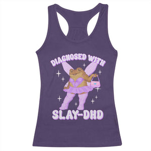 ADHD Meme Racerback Tank Top Funny Slay DHD Frog Neurodivergent TS10 Purple Print Your Wear