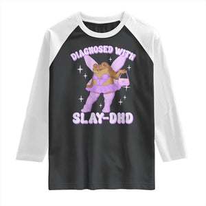 ADHD Meme Raglan Shirt Funny Slay DHD Frog Neurodivergent TS10 Black White Print Your Wear
