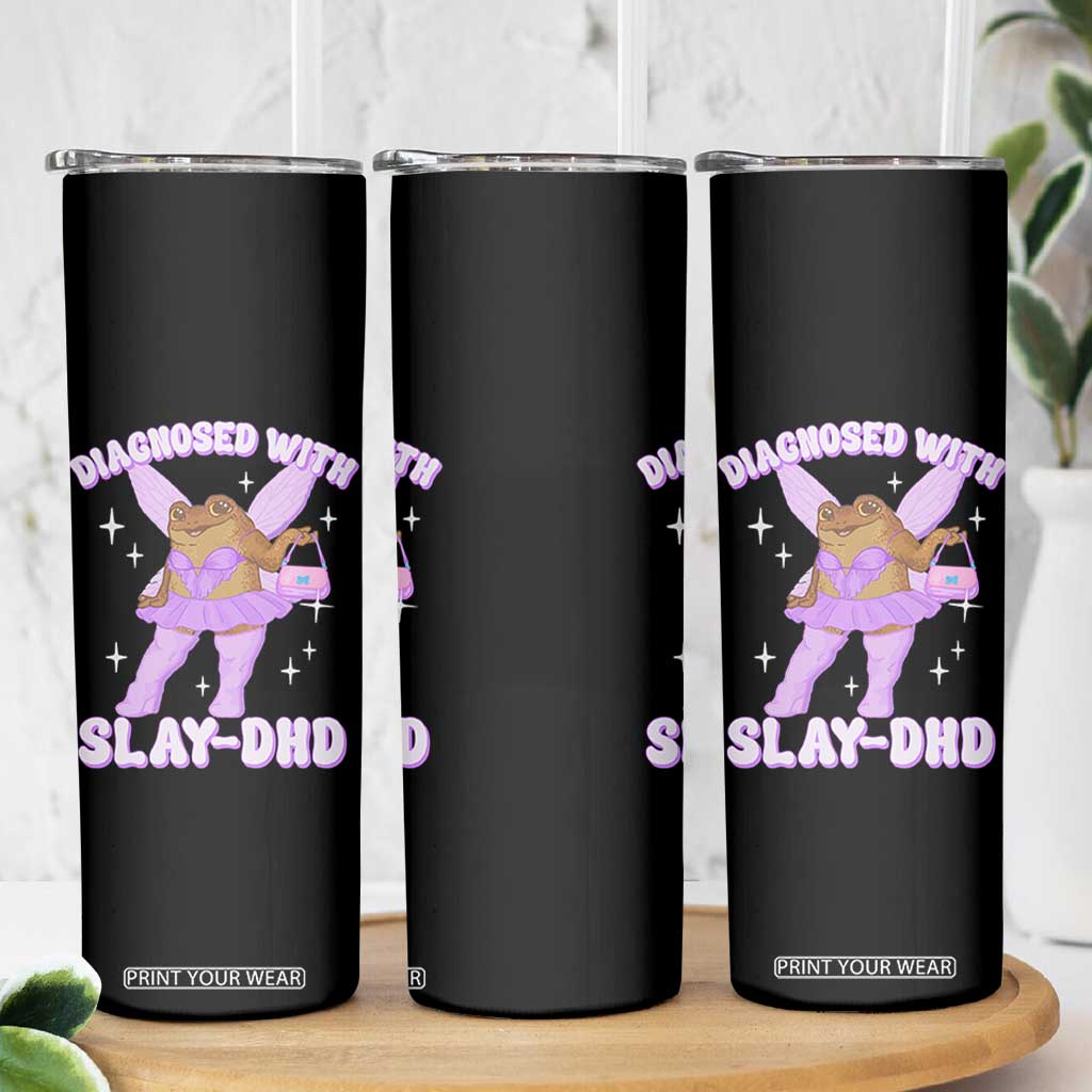 ADHD Meme Skinny Tumbler Funny Slay DHD Frog Neurodivergent TS10 Print Your Wear