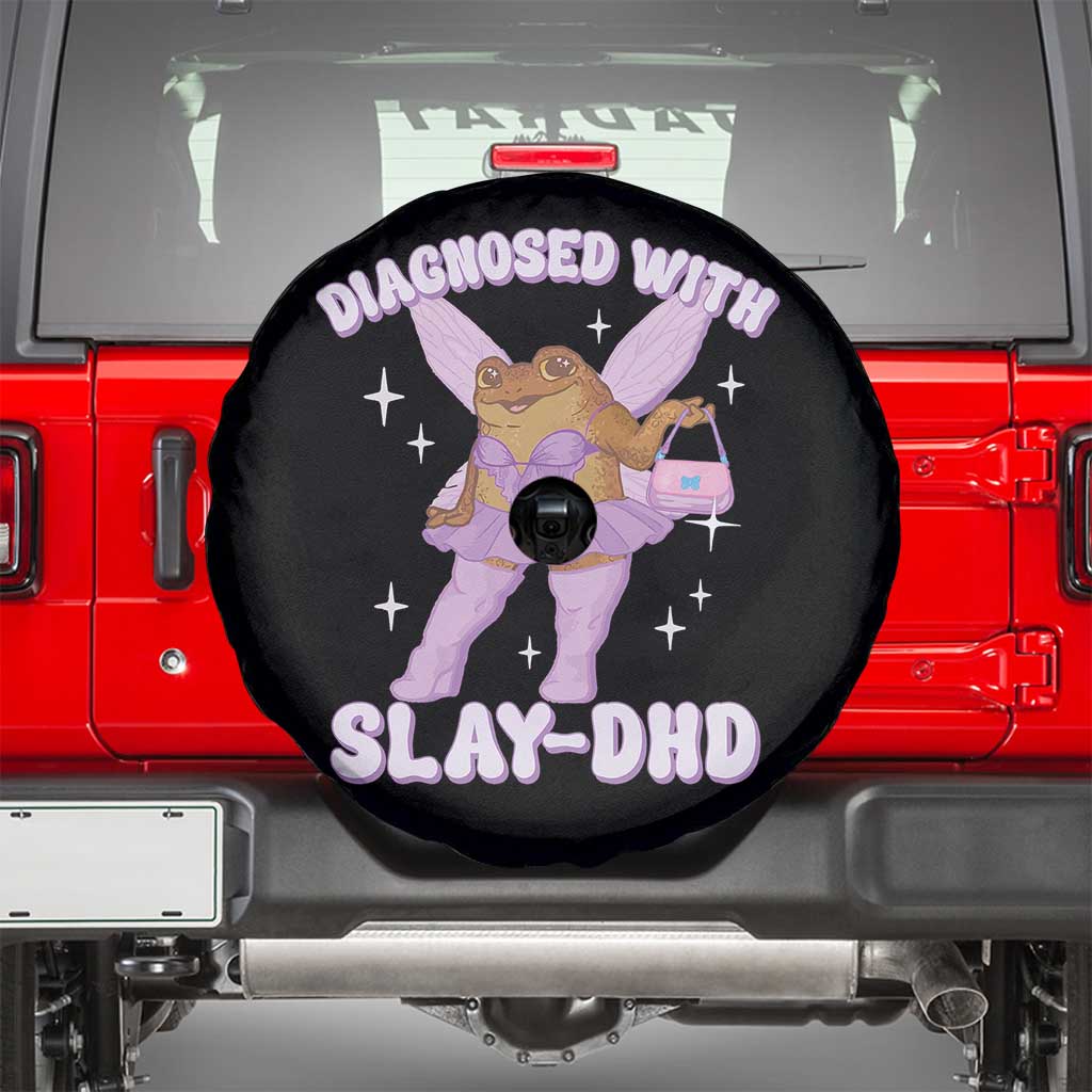 ADHD Meme Spare Tire Cover Funny Slay DHD Frog Neurodivergent TS10 Black Print Your Wear
