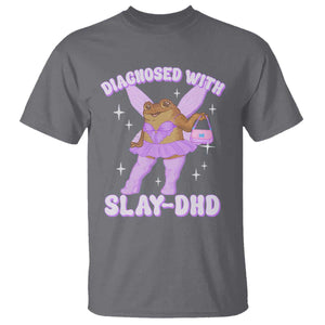 ADHD Meme T Shirt Funny Slay DHD Frog Neurodivergent TS10 Charcoal Print Your Wear