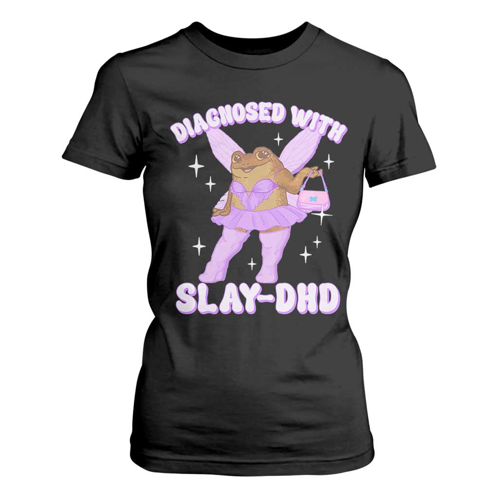 ADHD Meme T Shirt For Women Funny Slay DHD Frog Neurodivergent TS10 Black Print Your Wear