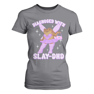 ADHD Meme T Shirt For Women Funny Slay DHD Frog Neurodivergent TS10 Charcoal Print Your Wear
