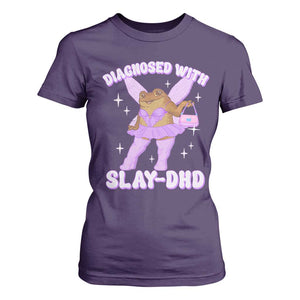 ADHD Meme T Shirt For Women Funny Slay DHD Frog Neurodivergent TS10 Purple Print Your Wear