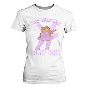 ADHD Meme T Shirt For Women Funny Slay DHD Frog Neurodivergent TS10 White Print Your Wear