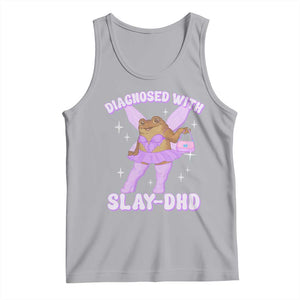 ADHD Meme Tank Top Funny Slay DHD Frog Neurodivergent TS10 Athletic Heather Print Your Wear