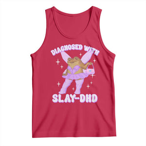 ADHD Meme Tank Top Funny Slay DHD Frog Neurodivergent TS10 Red Print Your Wear