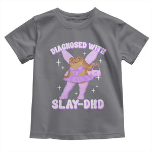 ADHD Meme Toddler T Shirt Funny Slay DHD Frog Neurodivergent TS10 Charcoal Print Your Wear