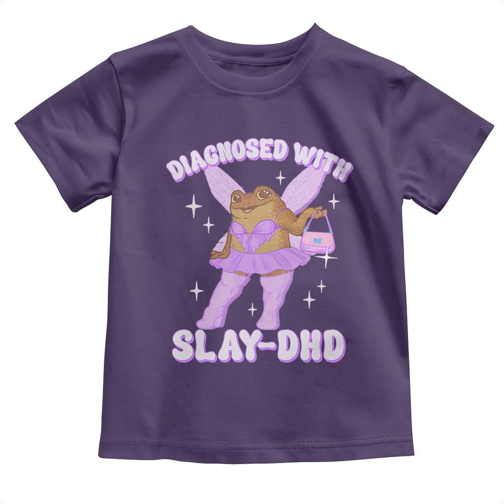 ADHD Meme Toddler T Shirt Funny Slay DHD Frog Neurodivergent TS10 Purple Print Your Wear