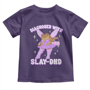 ADHD Meme Toddler T Shirt Funny Slay DHD Frog Neurodivergent TS10 Purple Print Your Wear