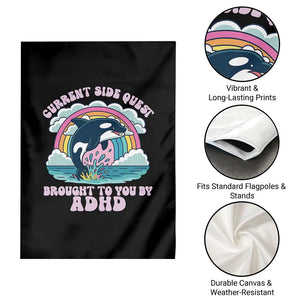 Side Quest ADHD Garden Flag Funny Neurodivergent Meme TS10 Print Your Wear
