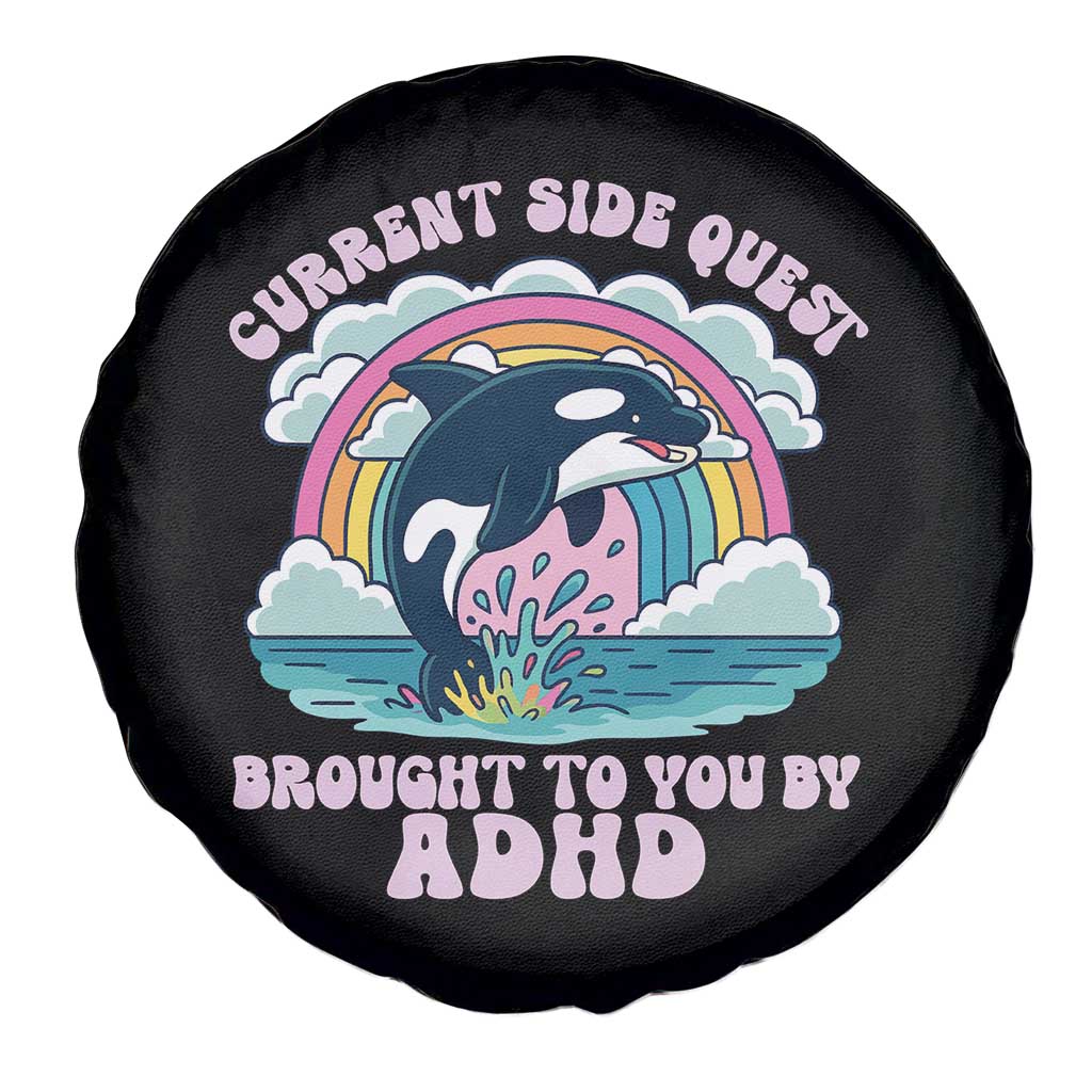 Side Quest ADHD Spare Tire Cover Funny Neurodivergent Meme TS10 Print Your Wear