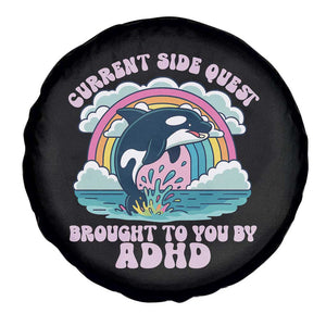 Side Quest ADHD Spare Tire Cover Funny Neurodivergent Meme TS10 Print Your Wear