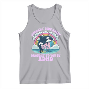 Side Quest ADHD Tank Top Funny Neurodivergent Meme TS10 Athletic Heather Print Your Wear