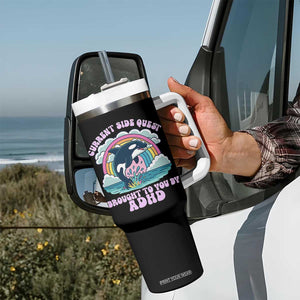 Side Quest ADHD Tumbler With Handle Funny Neurodivergent Meme TS10 Print Your Wear