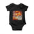 ADHD Cat Meme Baby Onesie Funny Kitty Flames Neurodivergent Gen Z TS10 Black Print Your Wear