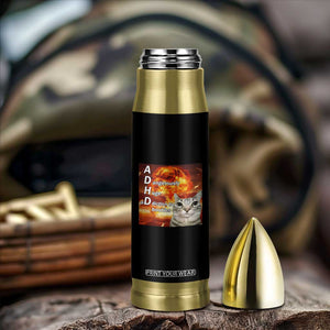 ADHD Cat Meme Bullet Tumbler Funny Kitty Flames Neurodivergent Gen Z TS10 Print Your Wear