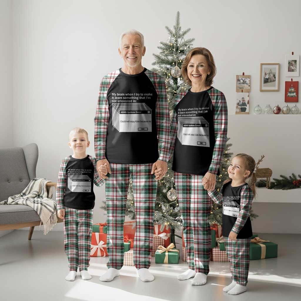 ADHD Meme Plaid Pajama Set Funny System Error Neurodivergent Humor TS10 Christmas Plaid Print Your Wear