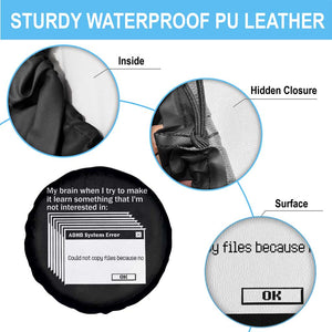 ADHD Meme Spare Tire Cover Funny System Error Neurodivergent Humor TS10 Print Your Wear