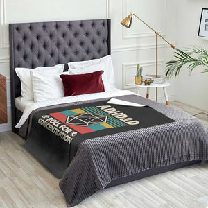 ADHD&D Roll for Concentration Throw Blanket Retro 90s ADHD Roll For Concentration Funny Gamer TS10 Print Your Wear