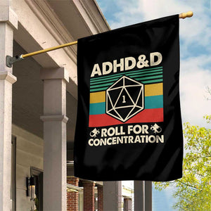ADHD&D Roll for Concentration Garden Flag Retro 90s ADHD Roll For Concentration Funny Gamer TS10 Print Your Wear