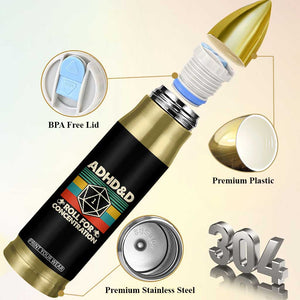 ADHD&D Roll for Concentration Bullet Tumbler Retro 90s ADHD Roll For Concentration Funny Gamer TS10 Print Your Wear