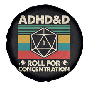 ADHD&D Roll for Concentration Spare Tire Cover Retro 90s ADHD Roll For Concentration Funny Gamer TS10 Print Your Wear