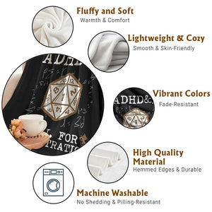 ADHD&D Roll for Concentration Throw Blanket ADHD Roll For Concentration Funny Gamer TS10 Print Your Wear