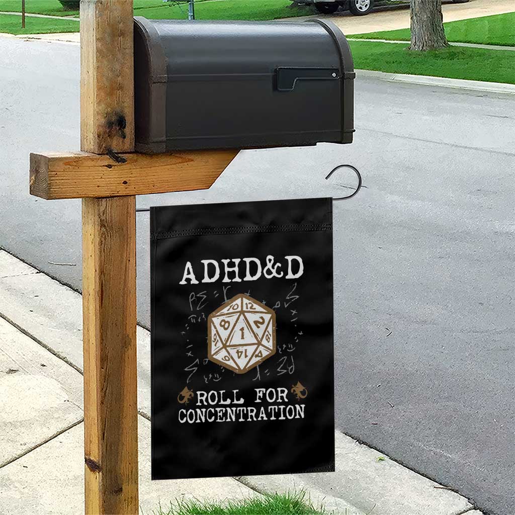 ADHD&D Roll for Concentration Garden Flag ADHD Roll For Concentration Funny Gamer TS10 Print Your Wear