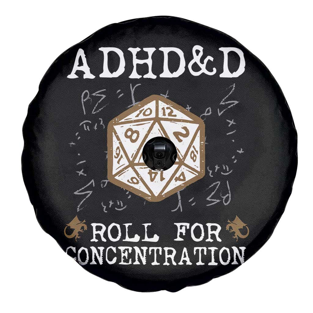 ADHD&D Roll for Concentration Spare Tire Cover ADHD Roll For Concentration Funny Gamer TS10 Print Your Wear