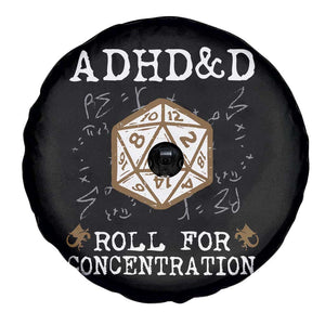 ADHD&D Roll for Concentration Spare Tire Cover ADHD Roll For Concentration Funny Gamer TS10 Print Your Wear