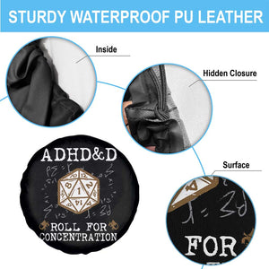 ADHD&D Roll for Concentration Spare Tire Cover ADHD Roll For Concentration Funny Gamer TS10 Print Your Wear
