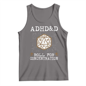 ADHD&D Roll for Concentration Tank Top ADHD Roll For Concentration Funny Gamer TS10 Deep Heather Print Your Wear