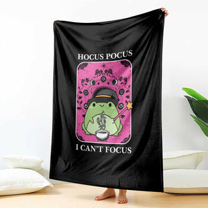 ADHD Meme Throw Blanket Neurodivergent Wizard Frog I Cant Focus TS10 Print Your Wear