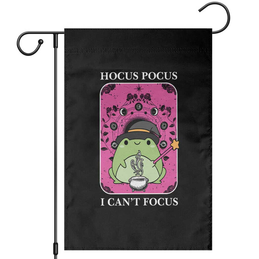 ADHD Meme Garden Flag Neurodivergent Wizard Frog I Cant Focus TS10 Black Print Your Wear