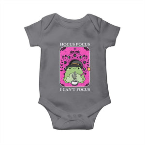 ADHD Meme Baby Onesie Neurodivergent Wizard Frog I Cant Focus TS10 Charcoal Print Your Wear