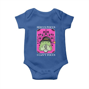 ADHD Meme Baby Onesie Neurodivergent Wizard Frog I Cant Focus TS10 Royal Blue Print Your Wear