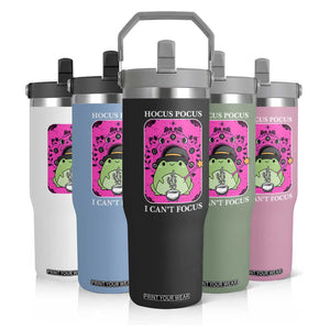ADHD Meme Flip Straw Tumbler Neurodivergent Wizard Frog I Cant Focus TS10 Print Your Wear