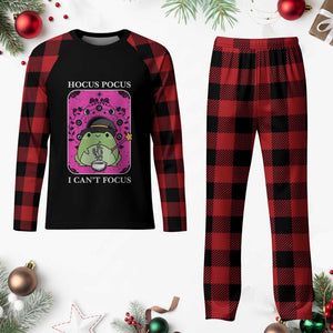 ADHD Meme Plaid Pajama Set Neurodivergent Wizard Frog I Cant Focus TS10 Buffalo Plaid Print Your Wear