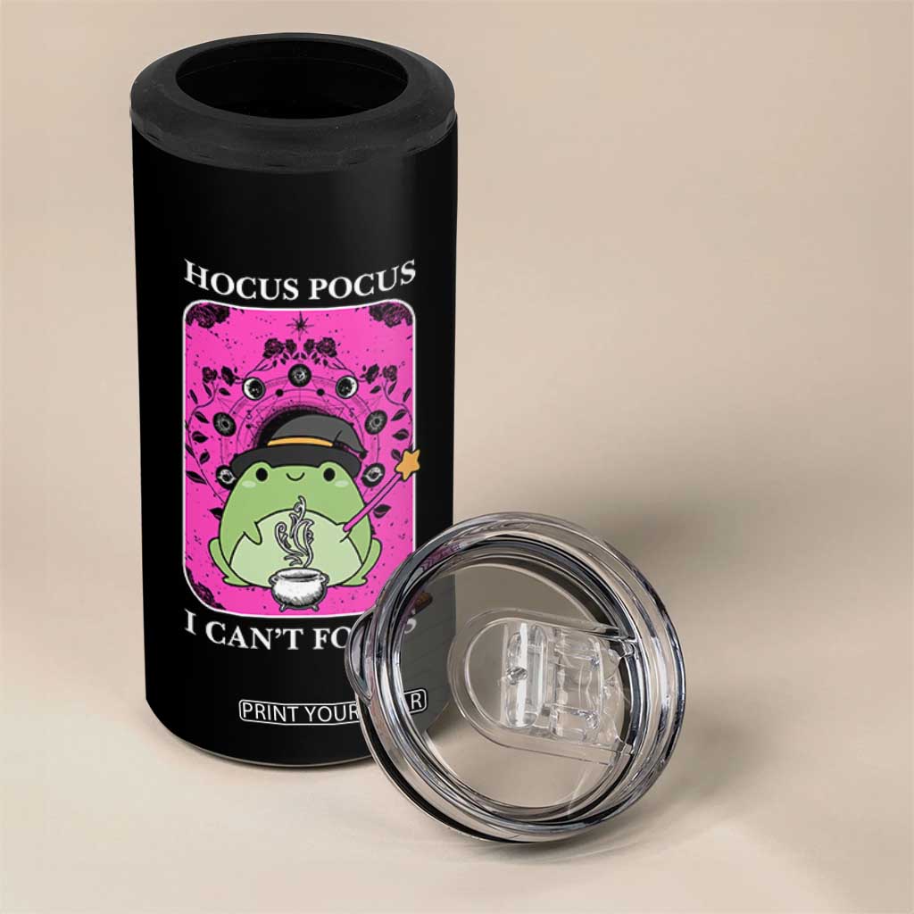 ADHD Meme 4 in 1 Can Cooler Tumbler Neurodivergent Wizard Frog I Cant Focus TS10 Print Your Wear