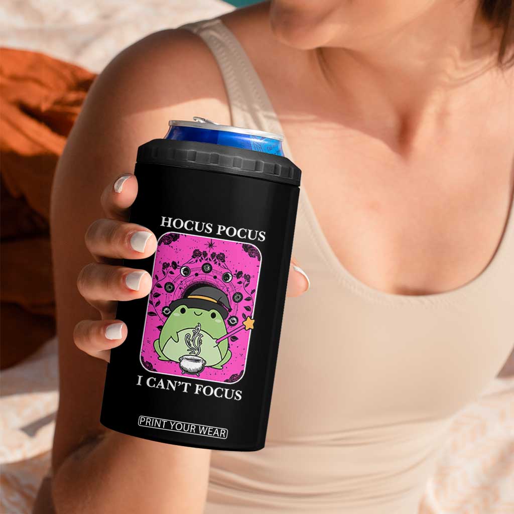 ADHD Meme 4 in 1 Can Cooler Tumbler Neurodivergent Wizard Frog I Cant Focus TS10 Print Your Wear