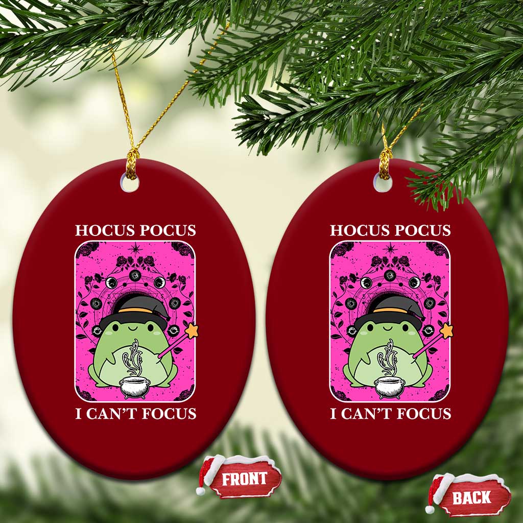ADHD Meme Ceramic Ornament Neurodivergent Wizard Frog I Cant Focus TS10 Print Your Wear