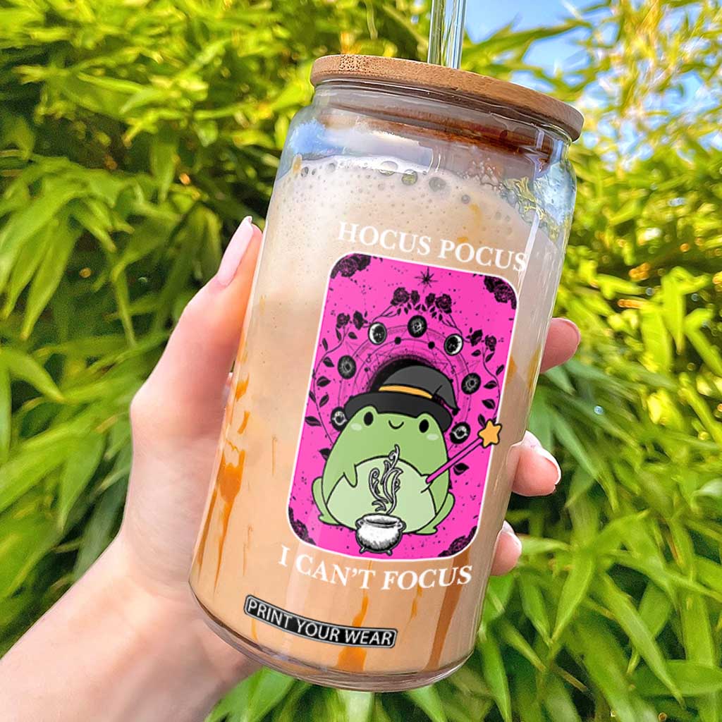 ADHD Meme Glass Can Neurodivergent Wizard Frog I Cant Focus TS10 Black Print Your Wear