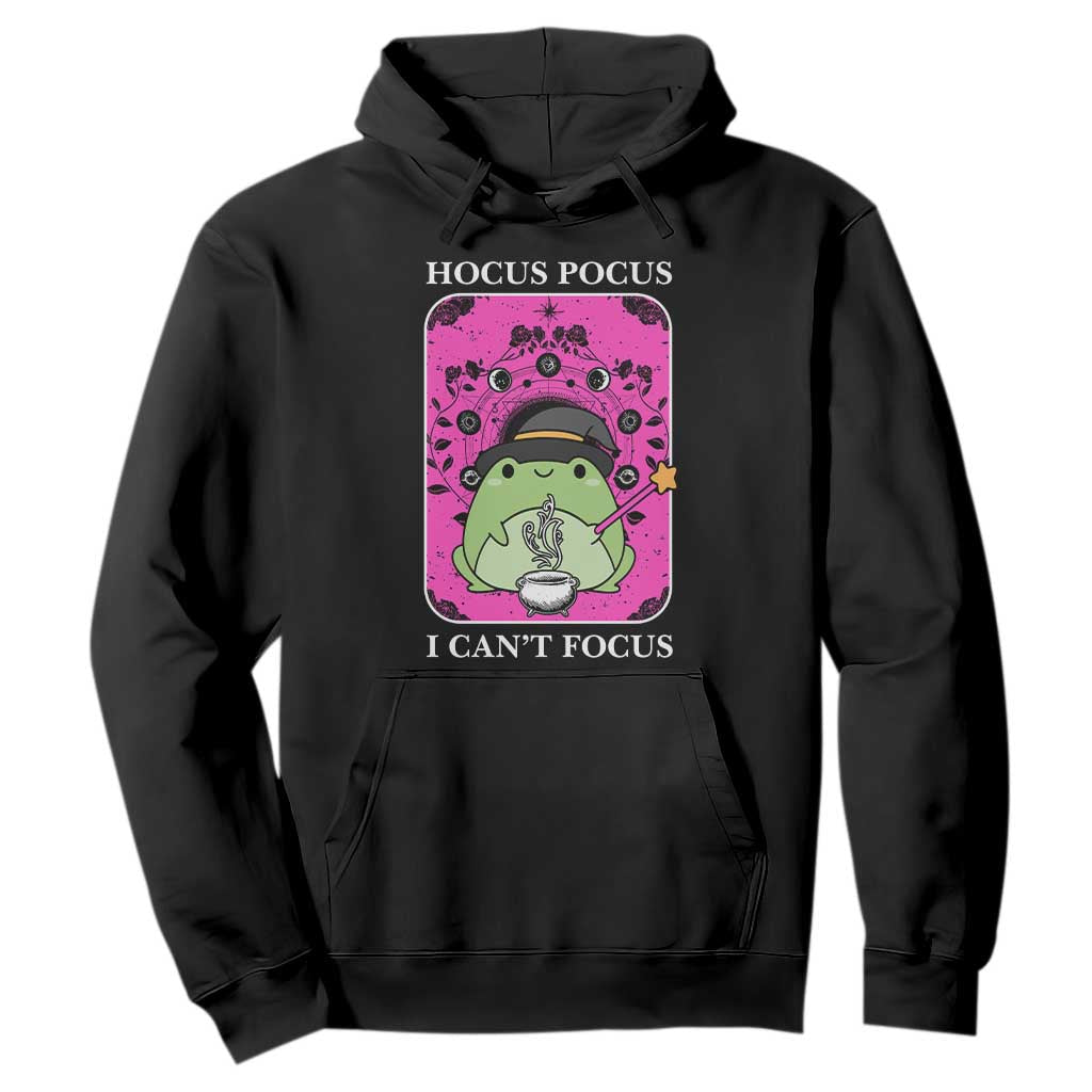 ADHD Meme Hoodie Neurodivergent Wizard Frog I Cant Focus TS10 Black Print Your Wear