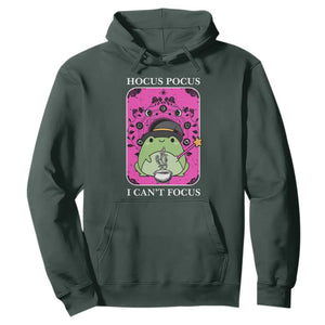 ADHD Meme Hoodie Neurodivergent Wizard Frog I Cant Focus TS10 Dark Forest Green Print Your Wear