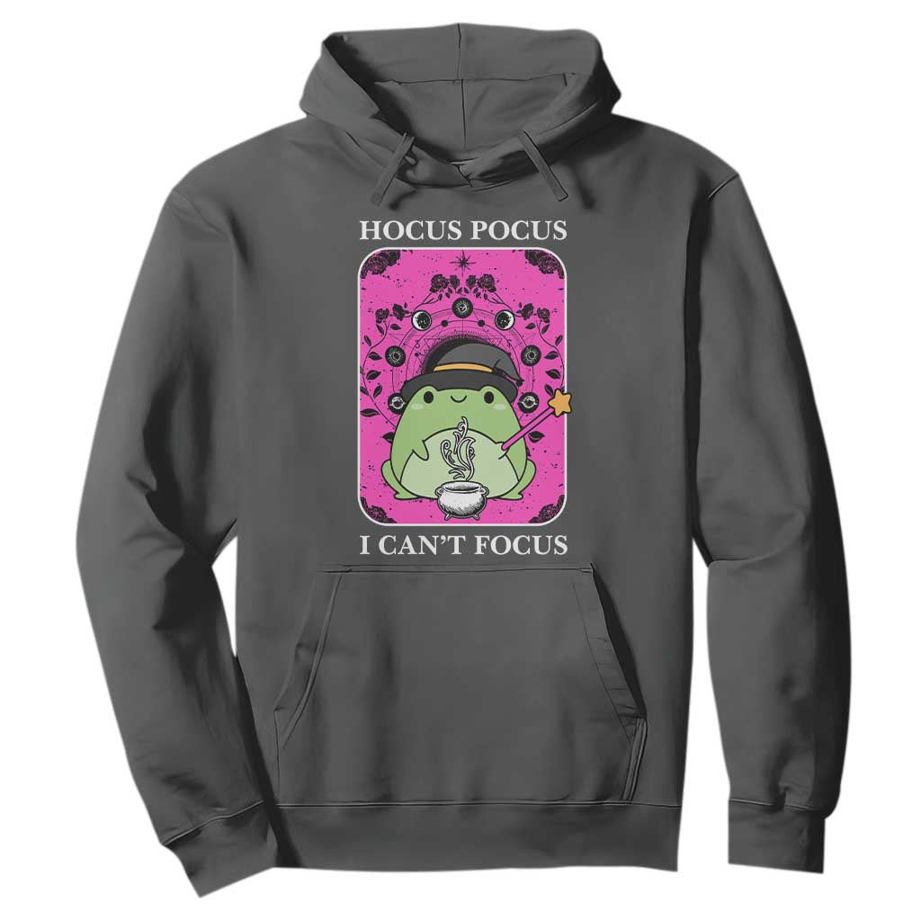 ADHD Meme Hoodie Neurodivergent Wizard Frog I Cant Focus TS10 Dark Heather Print Your Wear