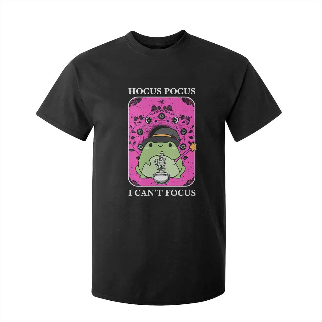 ADHD Meme T Shirt For Kid Neurodivergent Wizard Frog I Cant Focus TS10 Black Print Your Wear