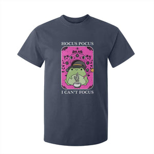 ADHD Meme T Shirt For Kid Neurodivergent Wizard Frog I Cant Focus TS10 Navy Print Your Wear