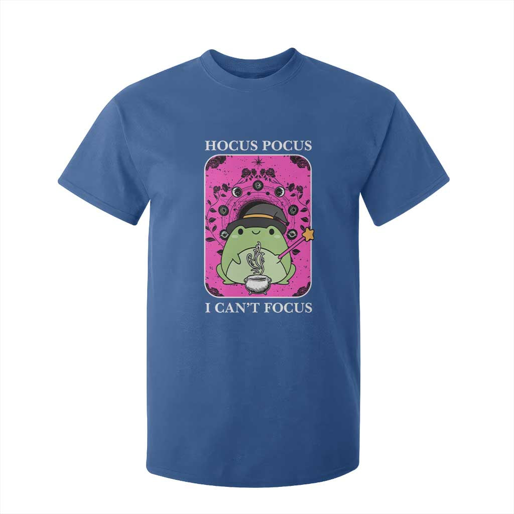ADHD Meme T Shirt For Kid Neurodivergent Wizard Frog I Cant Focus TS10 Royal Blue Print Your Wear