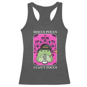 ADHD Meme Racerback Tank Top Neurodivergent Wizard Frog I Cant Focus TS10 Dark Heather Print Your Wear